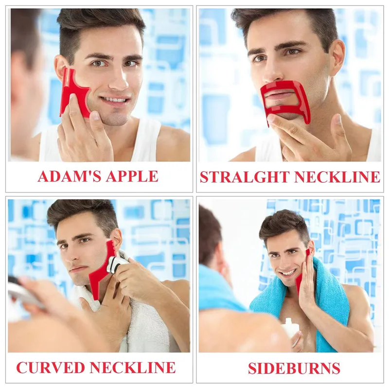 2/4Pcs Men's Beard Combs Hair  - đánh giá và giá Men'S Grooming Scissors