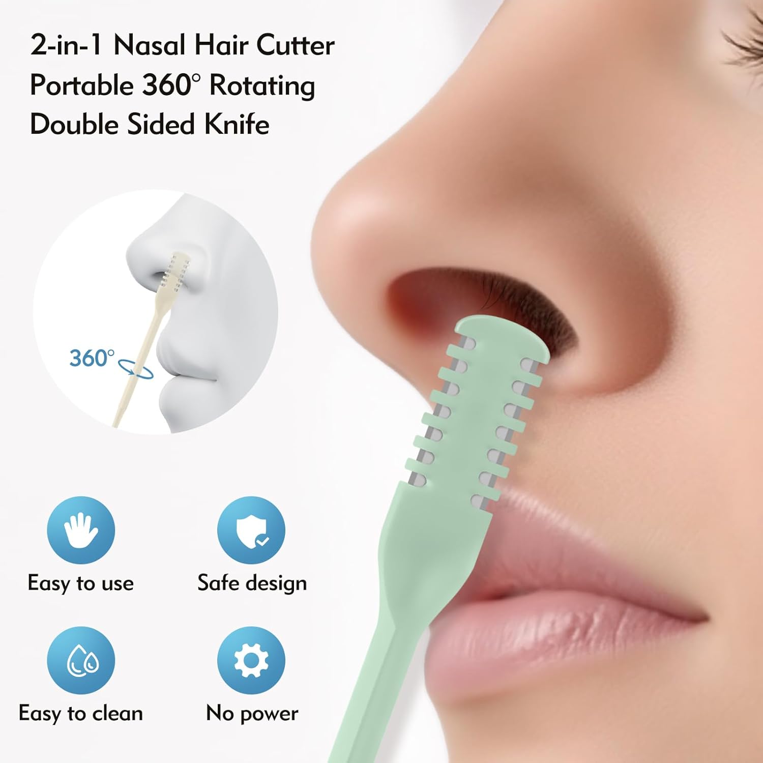 5/20/50Pcs 2-in-1 Nasal Cutter - đánh giá và giá Men'S Grooming Scissors