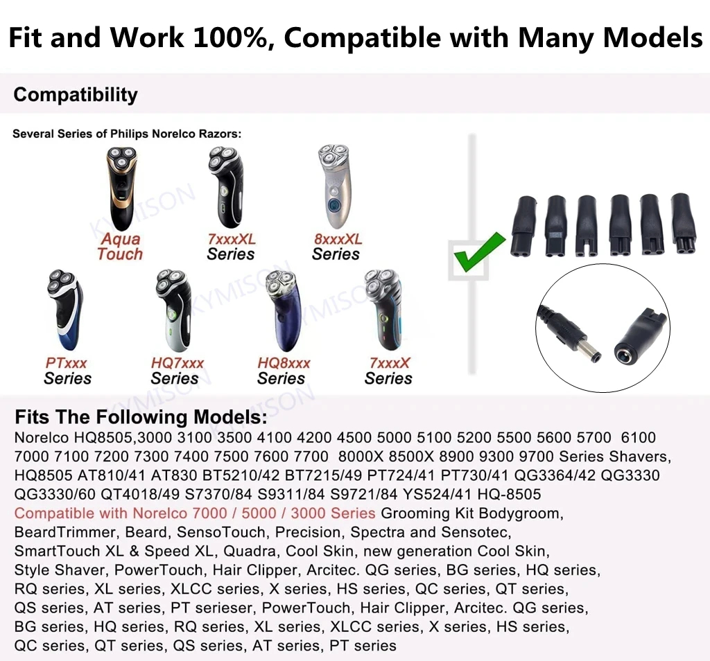8PCS Replacement Power Cord 5V - đánh giá và giá Men'S Grooming Scissors
