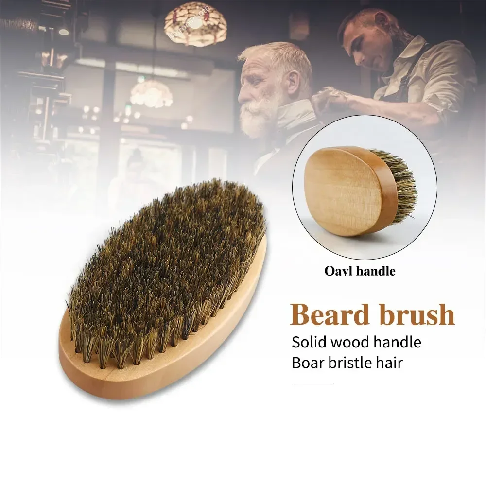 Boar Bristle Wood Beard Brush  - đánh giá và giá Men'S Grooming Bag