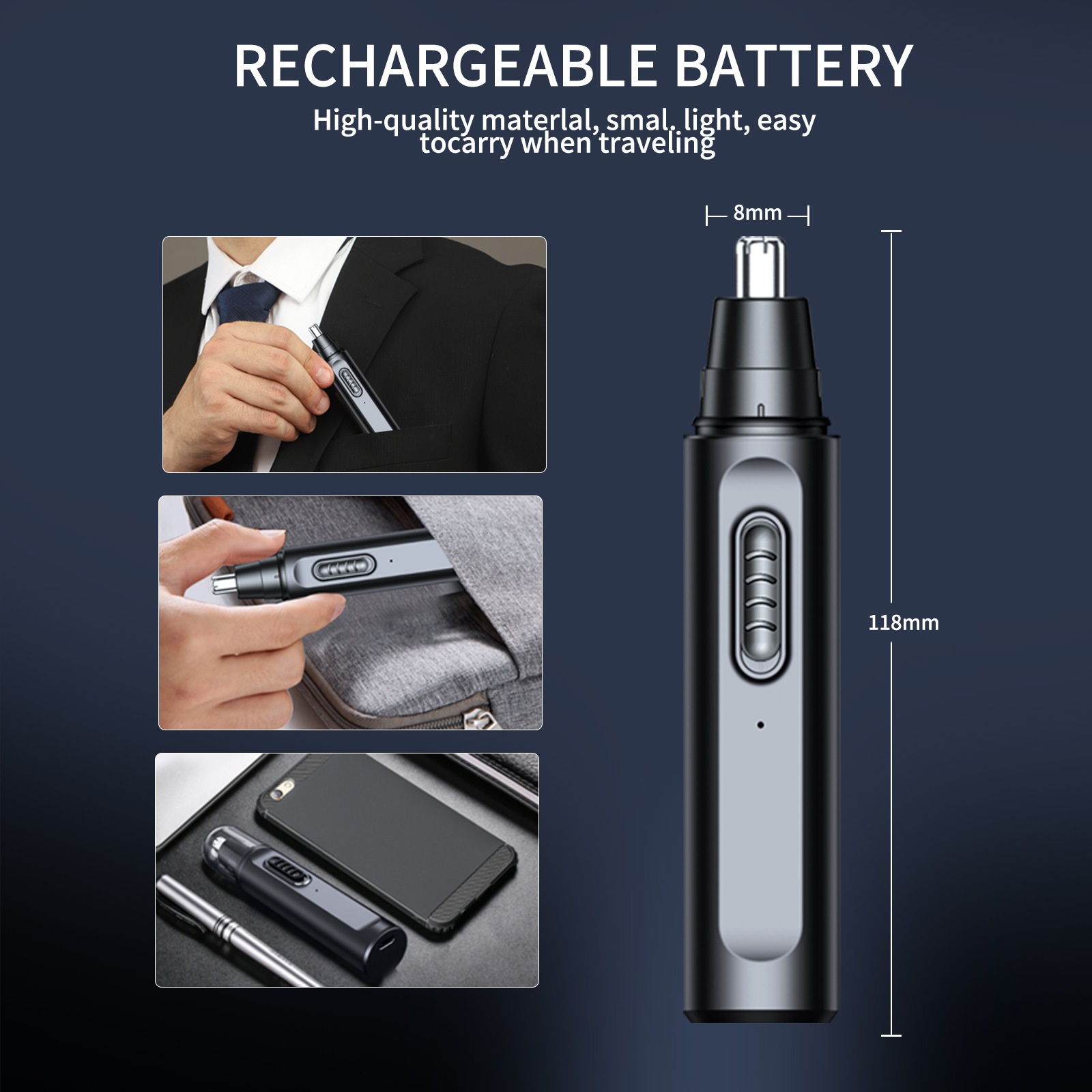 Nose Hair Trimmer for Men Elec - đánh giá và giá Men'S Grooming Scissors