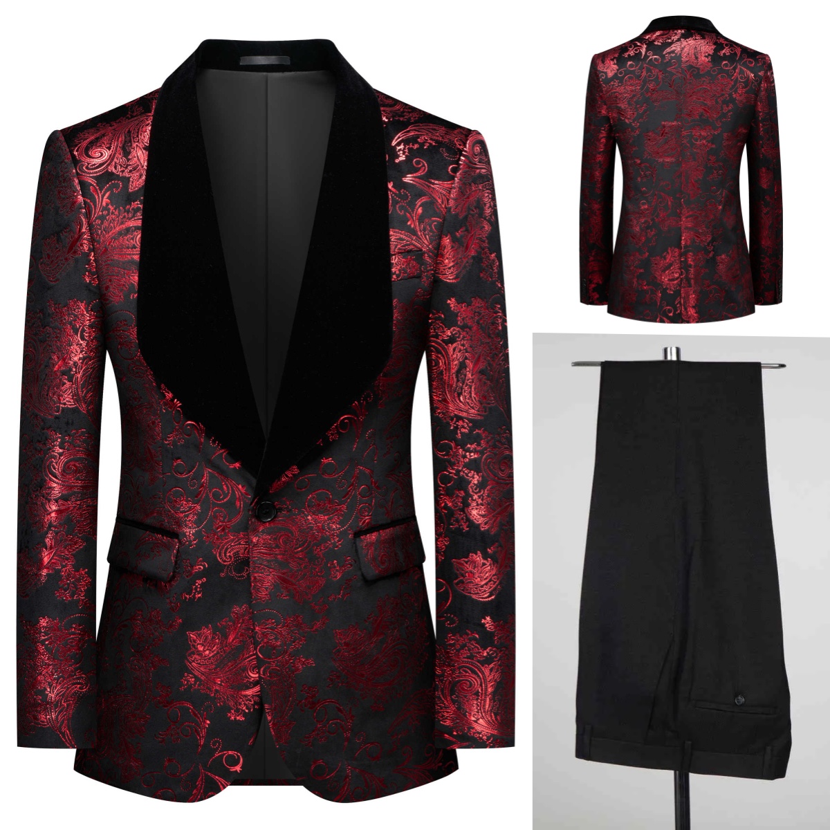 Real Picture Men Suit Jacquard - đánh giá và giá Men'S Grooming Spot