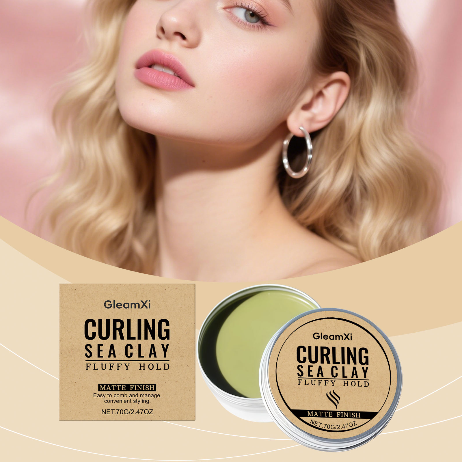 Curly Hair Styling Clay - Flex - đánh giá và giá Pomade Hair Clay