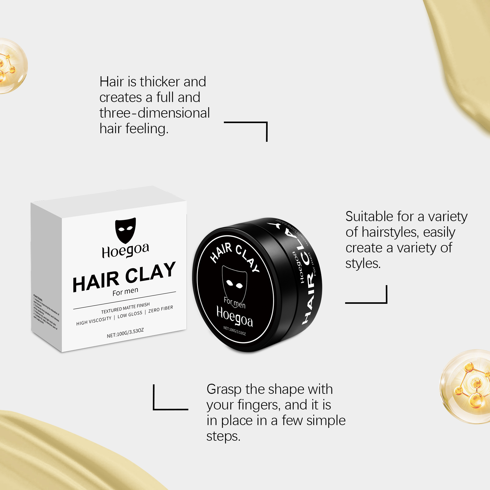 Men Hair Clay 100g Matte Finis - đánh giá và giá Pomade Hair Clay